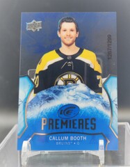 Callum Booth 2020-21 - Ice Premieres Rookie /1299 Ud Ice